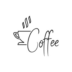 Coffee logo isolated on white background