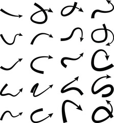 Vector hand drawn arrows collection