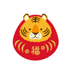 寅のだるまのイラスト素材