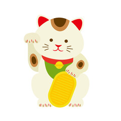 招き猫のイラスト素材