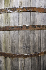 Wooden barrel background