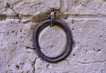Metal ring on the wall