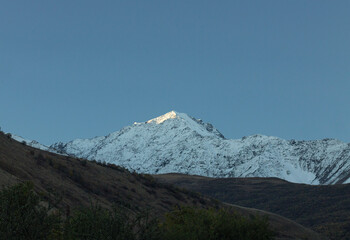 Fototapeta premium Mountain peak in North Ossetia, Russia