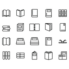 Book vector on white background.