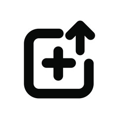 Fill in the balance. Vector illustration of digitally top up balance icon, no menu for payment via digital wallet. Isolated on a blank background which can be edited and changed colors.