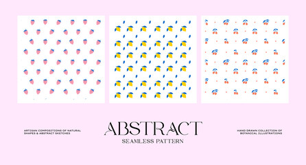Abstract botanical seamless pattern collection to suit your branding identity our packaging design
