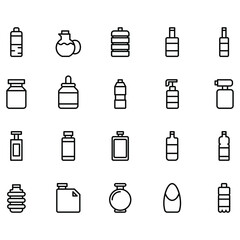 Bottle vector on white background.
