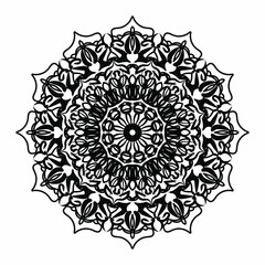 Vector round abstract circle. Mandala style