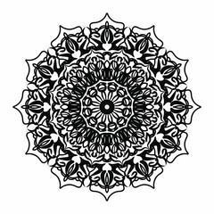 Vector round abstract circle. Mandala style