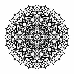 Vector round abstract circle. Mandala style