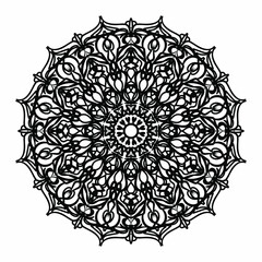 Vector round abstract circle. Mandala style