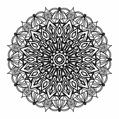 Vector round abstract circle. Mandala style