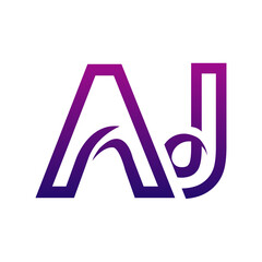 Creative AJ logo icon design