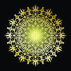 Vector round abstract circle. Mandala style