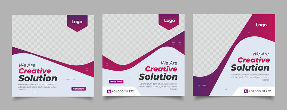 Digital business marketing banner for social media post template 