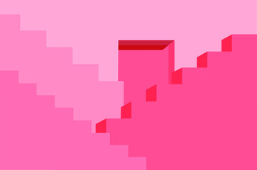 minimalist ascending staircase 3d designs.