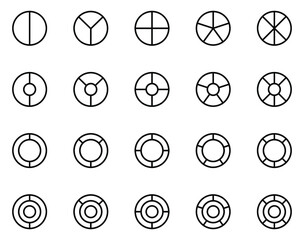 Circle vector on white background.