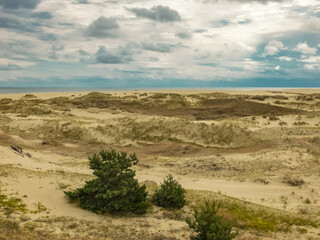 Curonian Spit is a nature reserve. Unique sand dunes on the Baltic coast.