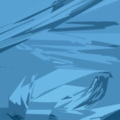 Abstract image with shades of blue. Simplified minimalism in contemporary art.