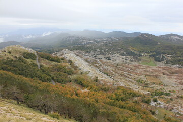 Fototapeta na wymiar view from top on Lovcen National Park, montenegro, Europe