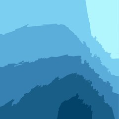 Fototapeta premium Abstract image with shades of blue. Simplified minimalism in contemporary art.