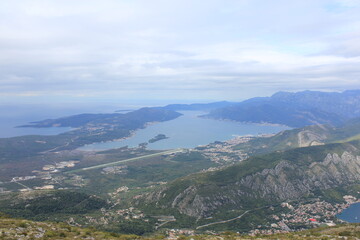 Fototapeta na wymiar view on the bay of kotor, Montenegro, Europe