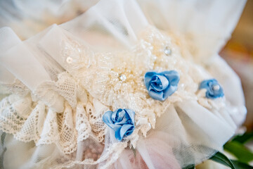 Wedding accessories for the bride garter and tiara
