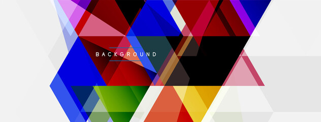 Mosaic triangles geometric background. Techno or business concept, pattern for wallpaper, banner, background, landing page