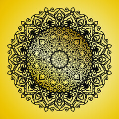Vector round abstract circle. Mandala style