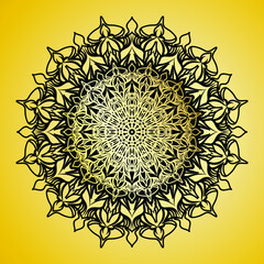 Vector round abstract circle. Mandala style