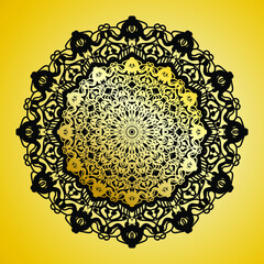 Vector round abstract circle. Mandala style