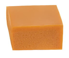 Caramel candy isolated on white background. Caramel fudge