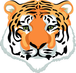 Illustration vector tiger face