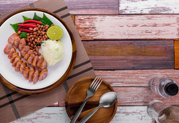 Thai sausage favorite street food