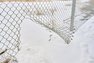 Hole in wire border fence. Maximum security detention facility. Illegal trespassing. Escape from...