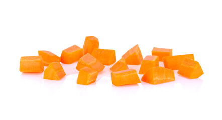 carrot slice sweet on white background
