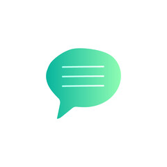 Chat bubble, speech bubble, icon in gradient color style