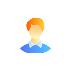 Representative worker icon in gradient color style