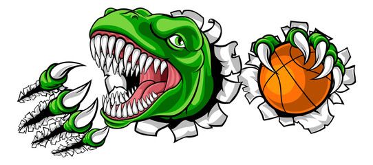 Dinosaur Basketball Player Animal Sports Mascot © Christos Georghiou