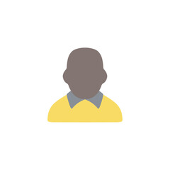 Representative worker icon in color icon, isolated on white background 