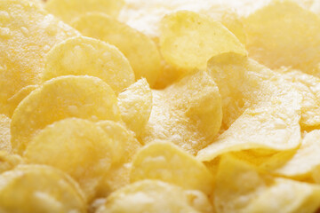 potato chips as background