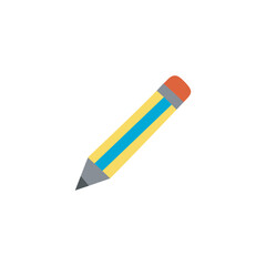 Pencil writing message icon in color icon, isolated on white background 