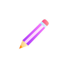 Pencil writing message icon in gradient color style