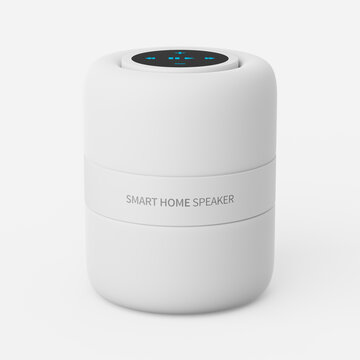 Smart home speaker on a plain background. 3d render.