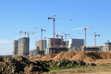 Obraz premium Construction of a new residential complex Novoye Vnukovo.