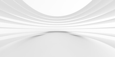 Abstract of white lines background, Minimal dynamic shape, 3d rendering.