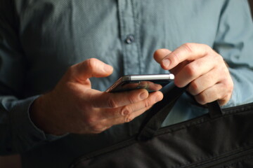 man with mobile phone