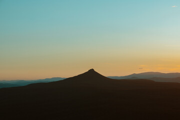 Sunset of Pigeon House Mountain from Florence Head Lookout