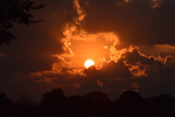 sunset in the sky