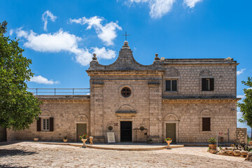Haifa, Israel. June 17, 2021: Muhraka monastery of the Carmelite on the Carmel mount